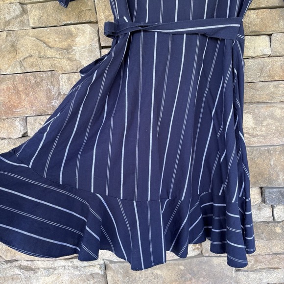 Express Dress Women's Navy w/White Stripes Size X‎ small - Picture 2 of 5